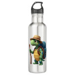 Funny Turtle Hiking Graphic Camping Lover Adventur Stainless Steel Water Bottle