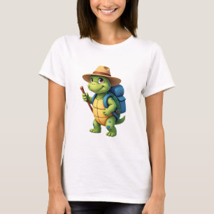 Funny Turtle Hiking Graphic Camping Lover Adventur T-Shirt