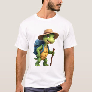 Funny Turtle Hiking Graphic Camping Lover Adventur T-Shirt