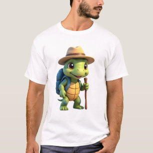 Funny Turtle Hiking Graphic Camping Lover Adventur T-Shirt