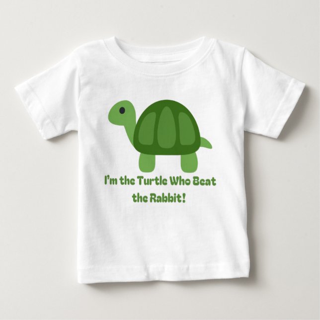 Funny Turtle Kids Shirt Beat the Rabbit (Front)