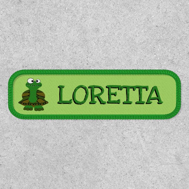 Funny Turtle Name Template Patch (Front)