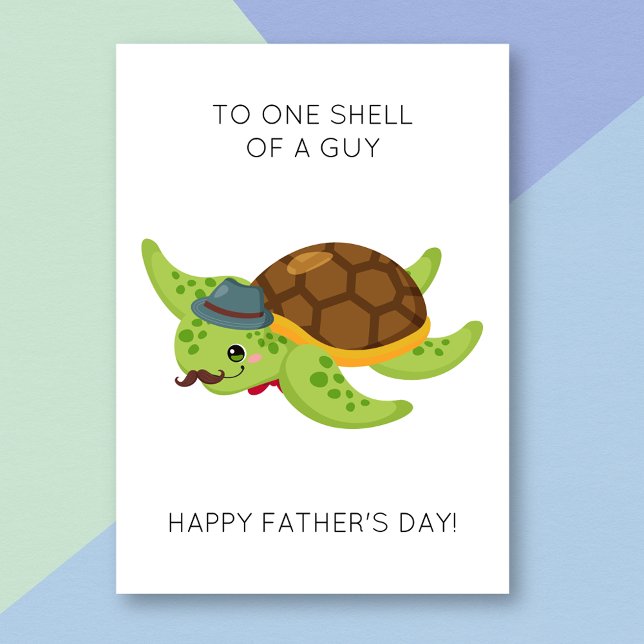 Funny Turtle Pun Father's Day Card (Creator Uploaded)