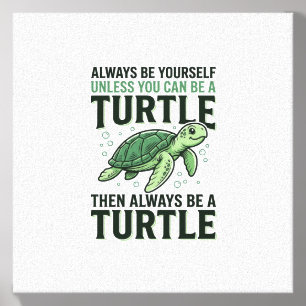 Funny Turtle Quote Vintage Engraving Design_1 Canvas Photo Tile
