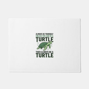 Funny Turtle Quote Vintage Engraving Design_1 Doormat