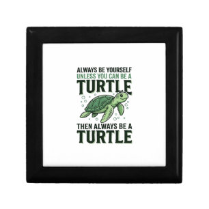 Funny Turtle Quote Vintage Engraving Design_1 Gift Box