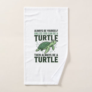 Funny Turtle Quote Vintage Engraving Design_1 Hand Towel