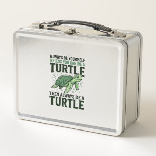 Funny Turtle Quote Vintage Engraving Design_1 Metal Lunch Box