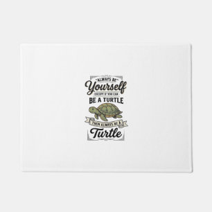 Funny Turtle Quote Vintage Engraving Design (2)_1 Doormat