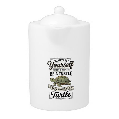 Funny Turtle Quote Vintage Engraving Design (2)_1 Teapot