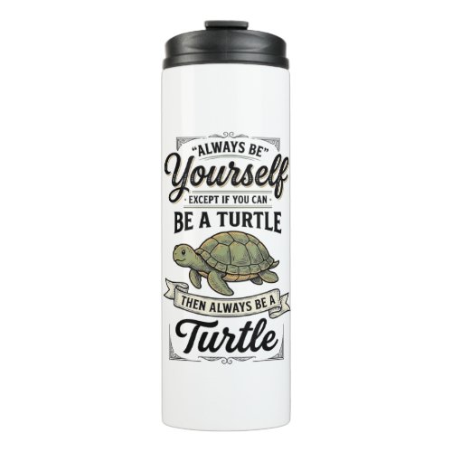 Funny Turtle Quote Vintage Engraving Design (2)_1 Thermal Tumbler