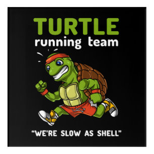 Funny Turtle Running Team Cardio Workout Exercise Acrylic Print