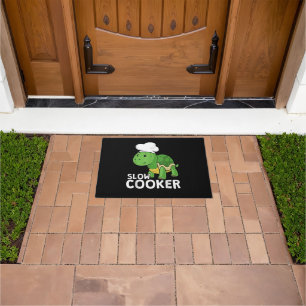 Funny Turtle Slow Cooker Chef Cooking Tortoise Doormat