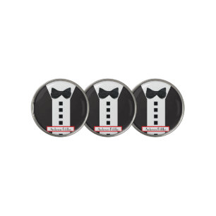 Funny Tuxedo 🎩 Black Tie Formal Golf Ball Marker