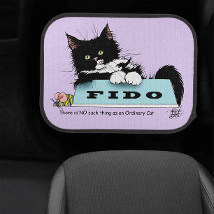 Funny Tuxedo Cat Dog's Bowl Bowl Car Floor Mat