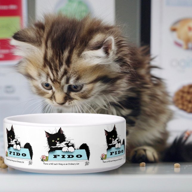 Funny Tuxedo Cat Dog's Bowl Purple (Creator Uploaded)