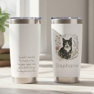 Funny Tuxedo Cat Mom Tumbler Gift