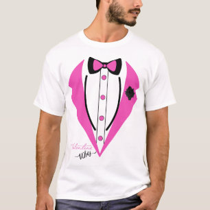 Funny Tuxedo Costume Valentine's Day Pink Tuxedo T-Shirt