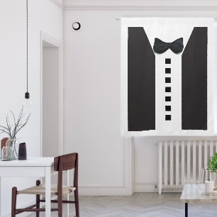 Funny Tuxedo 🎩 Minimalist Elegant Blackout Curtains