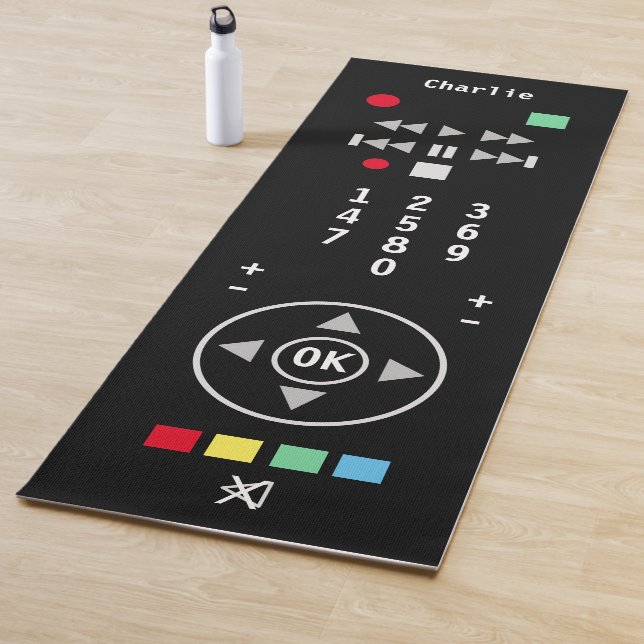 Funny TV Remote Personalized Yoga Mat (In Situ)