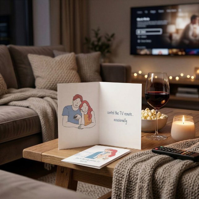 Funny TV Remote Valentine's Card for Couples (Creator Uploaded)