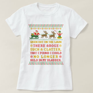 Funny Twas the Night Before Christmas Holiday Joke T-Shirt