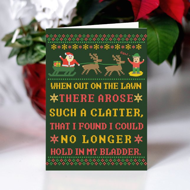 Funny Twas the Night Before Christmas Humorous Holiday Card (Creator Uploaded)