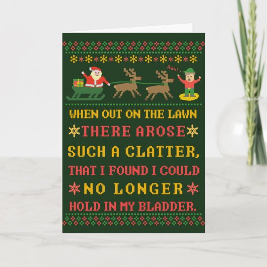 Funny Twas the Night Before Christmas Humorous Holiday Card