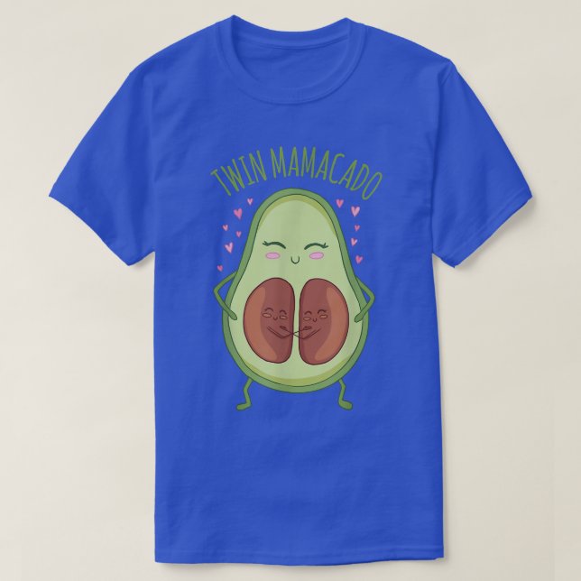 Funny twin gender reveal idea for a new mama  T-Shirt (Design Front)