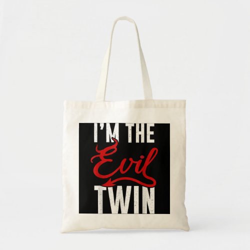 Funny Twin Gift For Evil Kids Boys Girls Cool Matc Tote Bag