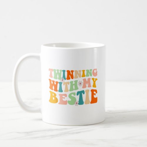 Funny Twin Matching Twins Day Friend Twinning With Coffee Mug