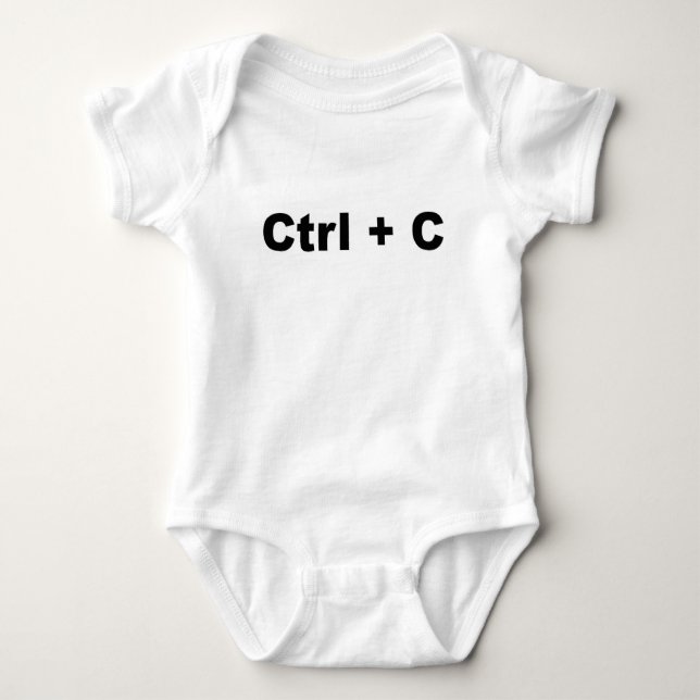 Funny TWINS Design--- Ctrl + C (Copy) (1 of 2) Baby Bodysuit (Front)