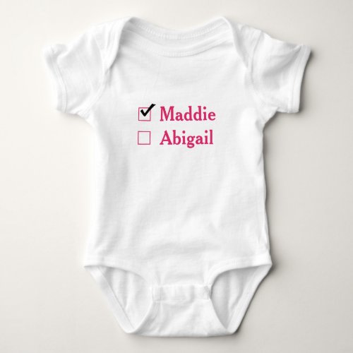 Funny Twins Pink Baby Bodysuit