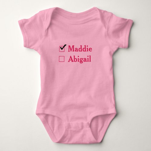 Funny Twins Pink Baby Bodysuit