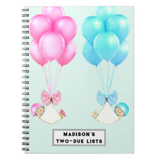 Funny Twins Pregnancy Planner Notebook