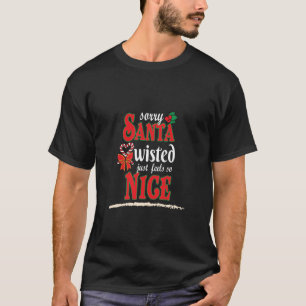 Funny Twisted Candy Cane Christmas Costume Sarcast T-Shirt