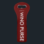 Funny Type Wino Red Purse Insulated Tote Wine Bag<br><div class="desc">A funny bag for the wine lover to take their favorite drink wherever they go.</div>
