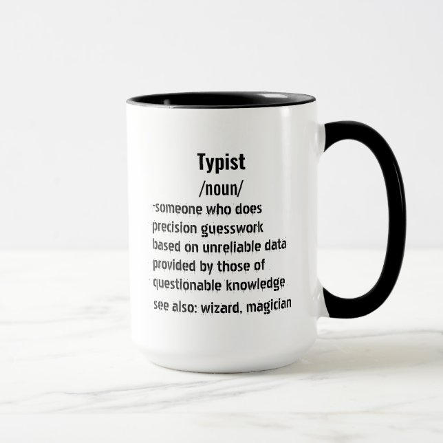 funny Typist Definition gifts for men women Mug (Right)