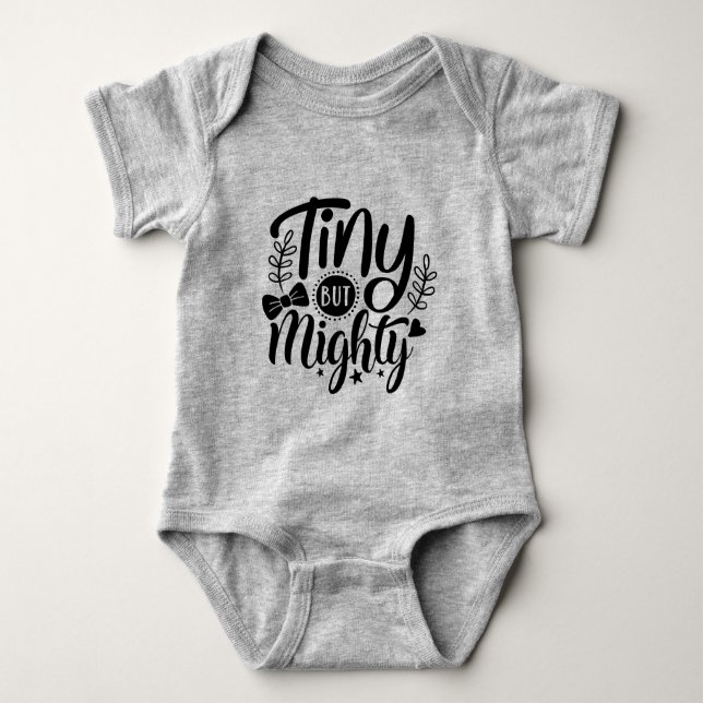 Funny Typography Baby Bodysuit (Front)