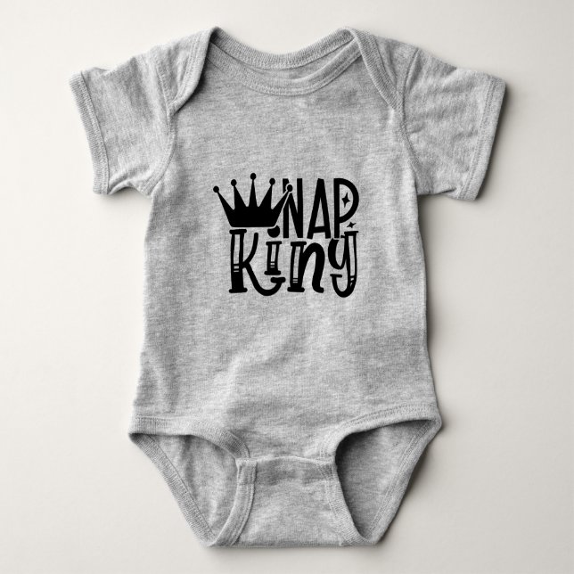 Funny  Typography Baby Bodysuit (Front)