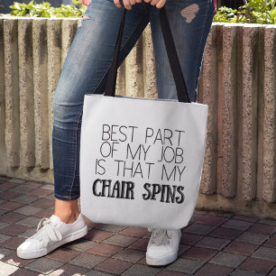 Funny Typography Best Part Of My Job Tote Bag