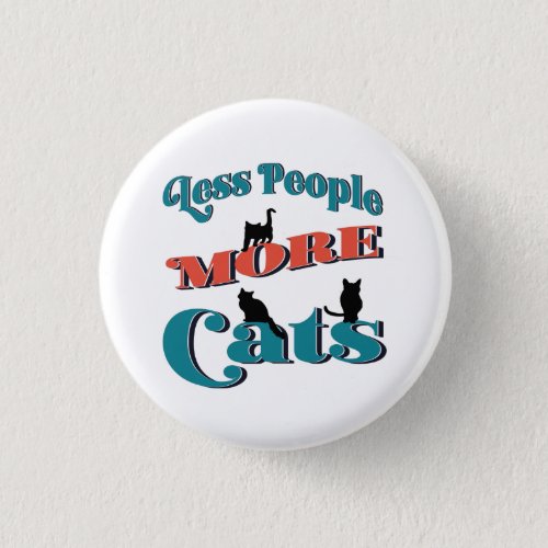 Funny Typography Cats Button