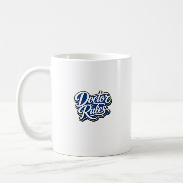 Funny Typography Coffee Mug Gift for doctor  (Left)