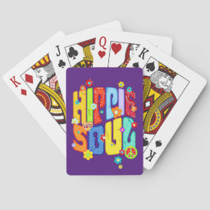 Funny Typography - HIPPIE SOUL 1 Poker Cards