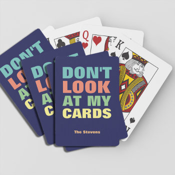 Funny Typography Humorous Family Playing Cards by mixedworld at Zazzle
