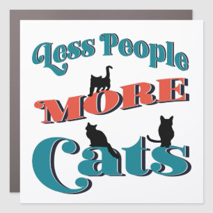 Funny Typography Kitten Cat Car Magnet