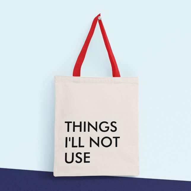 Funny Typography Minimalist Modern Tote Bag (Creator Uploaded)