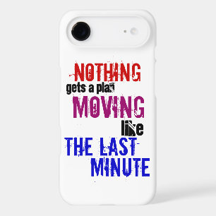Funny Typography The Last Minute Procrastinator iPhone 17 Air Case