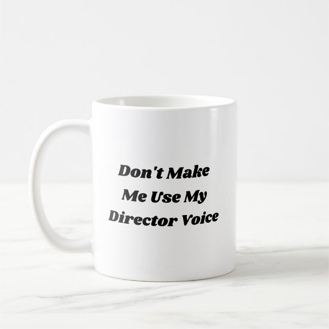 Funny Typography Theater Lover Director Coffee Mug (Left)