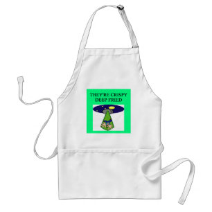 funny ufo alien abduction area 51 joke adult apron